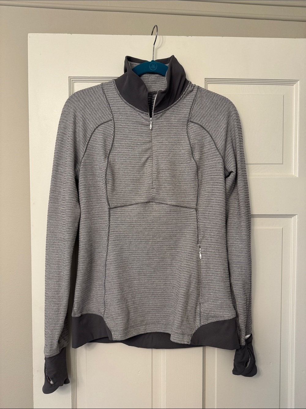 Women's Gray Quarter-Zip Performance Sweater